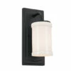 Coupon 🔔 Kichler Lighting Vetivene 5 Inch 1-Light Wall Sconce Textured Black With Opal Glass 😀