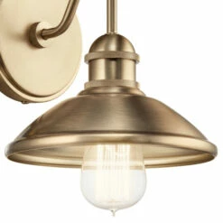 Discount 🤩 Kichler Lighting Clyde 1-Light Champagne Bronze Wall Sconce With Metal Shade ✨ -Kichler Lighting Shop unnamed file 1037