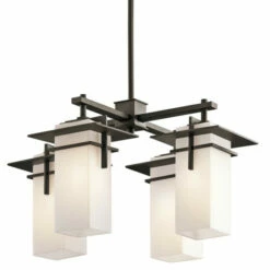 Wholesale ✔️ Kichler Lighting Caterham Collection 4-light Olde Bronze Indoor/Outdoor Chandelier 🥰