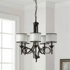 Top 10 😀 Kichler Lighting Lacey Collection 5-light Mission Bronze Chandelier 💯