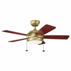 Deals 👍 Kichler Lighting Starkk Collection 42-inch Natural Brass LED Ceiling Fan 👏 -Kichler Lighting Shop unnamed file 1105