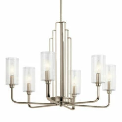 Best Sale 👏 Kichler Lighting Kichler Kimrose 6 Light Chandelier With Clear Fluted Glass In Polished Nickel And Satin Nickel ⌛ -Kichler Lighting Shop unnamed file 1112