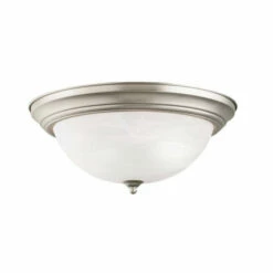 Deals 🎉 Kichler Lighting Transitional 3-light Brushed Nickel Flush Mount ⭐