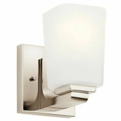 Best deal 🧨 Kichler Lighting Roehm 1-Light Wall Sconce Polished Nickel ⌛