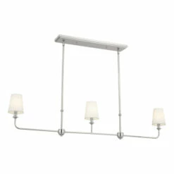 Best deal ❤️ Kichler Lighting Pallas 3 Light Polished Nickel Linear Chandelier - 48.25 👍
