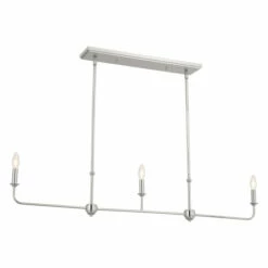 Best deal ❤️ Kichler Lighting Pallas 3 Light Polished Nickel Linear Chandelier - 48.25 👍 -Kichler Lighting Shop unnamed file 1155