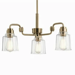 Cheap 😀 Kichler Lighting Kichler Aivian 23 Inch 3 Light Chandelier With Clear Glass In Weathered Brass 🎁 -Kichler Lighting Shop unnamed file 1158