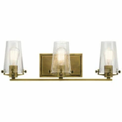 Hot Sale 🌟 Kichler Lighting Alton Collection 3-light Natural Brass Bath/Vanity Light 🥰