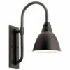 Budget 👍 Kichler Lighting Kichler Pellinord 1-light Black Outdoor Wall Sconce 😀