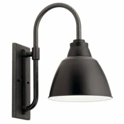 Budget 👍 Kichler Lighting Kichler Pellinord 1-light Black Outdoor Wall Sconce 😀 -Kichler Lighting Shop unnamed file 1182