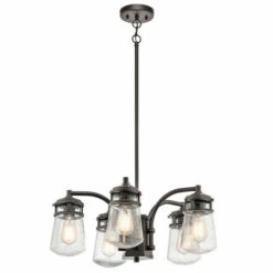 Discount 🥰 Kichler Lighting Lyndon Collection 5-light Architectural Bronze Outdoor Chandelier ✔️