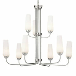 Coupon 😀 Kichler Lighting Truby 9-Light Polished Nickel 2 Tier Chandelier With Satin Etched Cased Opal Glass 👏 -Kichler Lighting Shop unnamed file 1301