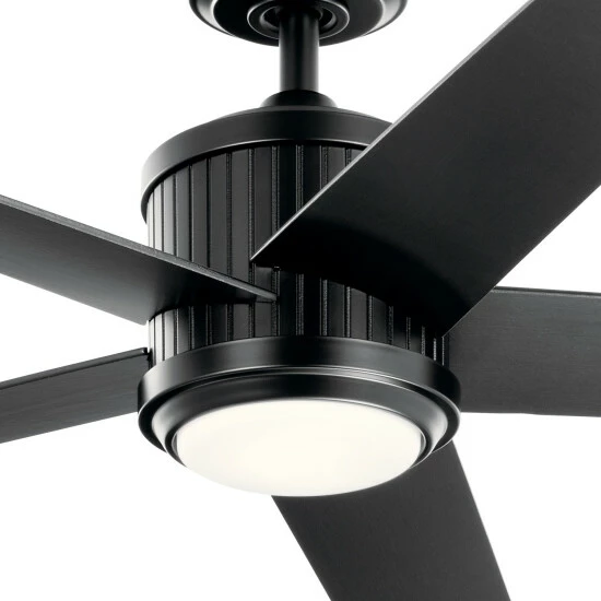 Budget π Kichler Lighting Kichler Brahm 56 Inch LED Ceiling Fan Satin Black With Satin Black And Silver Blades π₯° 4 Budget π Kichler Lighting Kichler Brahm 56 Inch LED Ceiling Fan Satin Black With Satin Black And Silver Blades π₯° - Image 2
