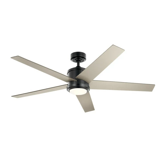 Budget π Kichler Lighting Kichler Brahm 56 Inch LED Ceiling Fan Satin Black With Satin Black And Silver Blades π₯° 6 Budget π Kichler Lighting Kichler Brahm 56 Inch LED Ceiling Fan Satin Black With Satin Black And Silver Blades π₯° - Image 4