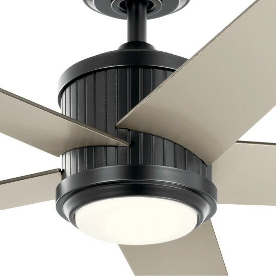 Budget π Kichler Lighting Kichler Brahm 56 Inch LED Ceiling Fan Satin Black With Satin Black And Silver Blades π₯° 7 Budget π Kichler Lighting Kichler Brahm 56 Inch LED Ceiling Fan Satin Black With Satin Black And Silver Blades π₯° - Image 5