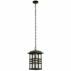 Hot Sale 🤩 Kichler Lighting Beacon Square Collection 1-light Olde Bronze Outdoor Pendant 👍