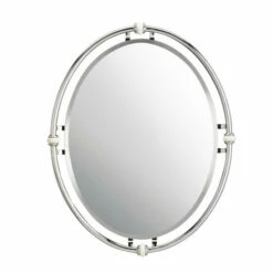 Best Sale ✨ Kichler Lighting Pocelona Collection Chrome Wall Mirror - Silver - A/N ⌛