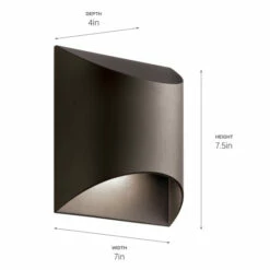 Cheapest 🧨 Kichler Lighting Wesley Collection 1-light Textured Architectural Bronze LED Outdoor Wall Sconce 💯 -Kichler Lighting Shop unnamed file 1477