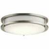 Outlet 👍 Kichler Lighting Transitional 1-light Brushed Nickel LED Flush Mount 🎁 -Kichler Lighting Shop unnamed file 1537
