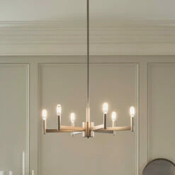 Hot Sale 😍 Kichler Lighting Erzo Collection 6-light Satin Nickel Chandelier 😍 -Kichler Lighting Shop unnamed file 1569