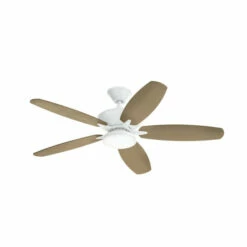 New 🔥 Kichler Lighting Kichler Renew Designer 52 Inch LED Ceiling Fan Matte White With Reversible Blades ✨