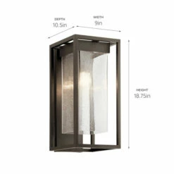 Discount 🤩 Kichler Lighting Kichler Mercer 20 Inch 1 Light Outdoor Wall Light With Clear Seeded Glass In Olde Bronze 💯 -Kichler Lighting Shop unnamed file 1642