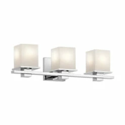 New β Kichler Lighting Tully Collection 3-light Chrome Bath/Vanity Light β¨