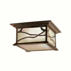 Discount ❤️ Kichler Lighting Morris Collection 2-light Distressed Copper Outdoor Flush Mount 🥰