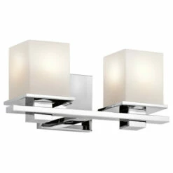 Hot Sale 👍 Kichler Lighting Tully Collection 2-light Chrome Bath/Vanity Light 😍