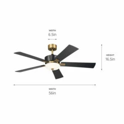 Budget 👏 Kichler Lighting Icon 56 Inch Integrated LED Indoor Satin Black Ceiling Fan 💯 -Kichler Lighting Shop unnamed file 1699