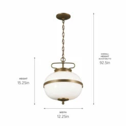 Deals 💯 Kichler Lighting Opal 12 Inch 2-Light Pendant Character Bronze With Opal Glass 🎁 -Kichler Lighting Shop unnamed file 17