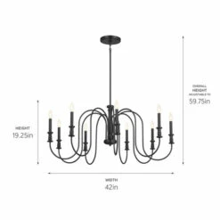 Best Sale 👏 Kichler Lighting Karthe 42 Inch 9-Light Chandelier Black ✔️ -Kichler Lighting Shop unnamed file 1715