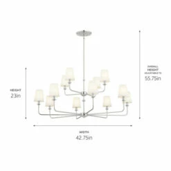 Best reviews of 👍 Kichler Lighting Pallas 12-Light Polished Nickel 2-Tier Chandelier - 42.75 In ✨ -Kichler Lighting Shop unnamed file 1781