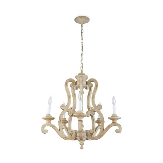 Outlet π₯° Kichler Lighting Hayman Bay Collection 5-light Distressed Antique White Chandelier π€© 5 Outlet π₯° Kichler Lighting Hayman Bay Collection 5-light Distressed Antique White Chandelier π€© - Image 3