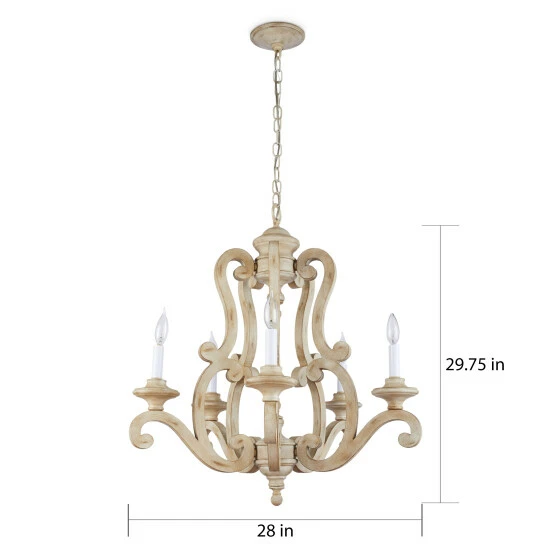 Outlet π₯° Kichler Lighting Hayman Bay Collection 5-light Distressed Antique White Chandelier π€© 6 Outlet π₯° Kichler Lighting Hayman Bay Collection 5-light Distressed Antique White Chandelier π€© - Image 4