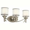 New 🔔 Kichler Lighting Tully Collection 3-light Antique Pewter Bath/Vanity Light 💯