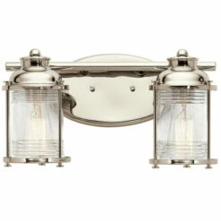 Cheapest 🎁 Kichler Lighting Ashland Bay Collection 2-light Polished Nickel Bath/Vanity Light - Polished Nickel - Polished Nickel ✔️
