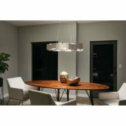 Brand new ❤️ Kichler Lighting Moderne Collection 2-light Satin Nickel LED Oval Chandelier ✨ -Kichler Lighting Shop unnamed file 1833