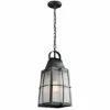 New 😍 Kichler Lighting Tolerand Collection 1-light Textured Black Outdoor Pendant 💯