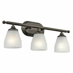 Hot Sale ⭐ Kichler Lighting Ansonia Collection 3-light Olde Bronze Bath/Vanity Light 🤩