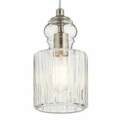 Hot Sale 🌟 Kichler Lighting Riviera Collection 1-light Brushed Nickel Mini Pendant - Brushed Nickel 🤩 -Kichler Lighting Shop unnamed file 1862