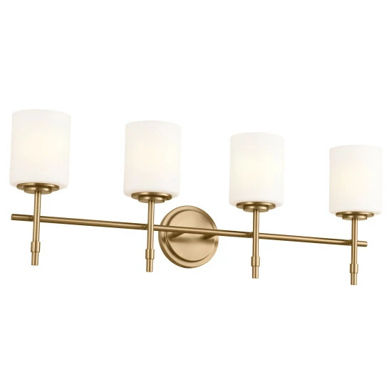 Brand new β Kichler Lighting Ali 32.5 In. 4-Light Brushed Natural Brass Vanity Light π 3 Brand new β Kichler Lighting Ali 32.5 In. 4-Light Brushed Natural Brass Vanity Light π
