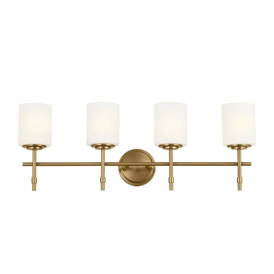 Brand new β Kichler Lighting Ali 32.5 In. 4-Light Brushed Natural Brass Vanity Light π 4 Brand new β Kichler Lighting Ali 32.5 In. 4-Light Brushed Natural Brass Vanity Light π - Image 2
