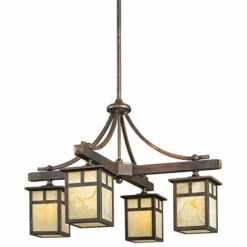 Promo 😀 Kichler Lighting Alameda Collection 4-light Canyon View Indoor/Outdoor Chandelier 🔥