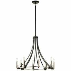 Wholesale 💯 Kichler Lighting Bensimone Collection 8-light Black Chandelier 😀