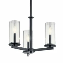 Budget 🛒 Kichler Lighting Crosby 3-Light Semi Flush Chandelier Black 😀 -Kichler Lighting Shop unnamed file 1924