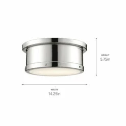 Best deal ❤️ Kichler Lighting Serca 14.25 In. 2-Light Polished Nickel Flush Mount Light 🔔 -Kichler Lighting Shop unnamed file 1936