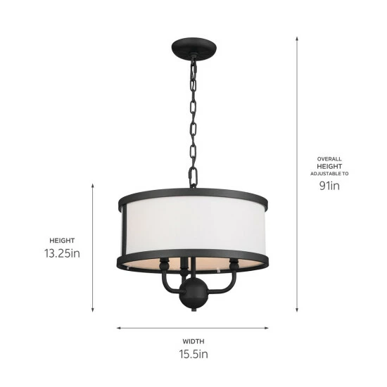 Deals π Kichler Lighting Heddle 15 Inch 3-Light Chandelier Textured Black βοΈ 6 Deals π Kichler Lighting Heddle 15 Inch 3-Light Chandelier Textured Black βοΈ - Image 4
