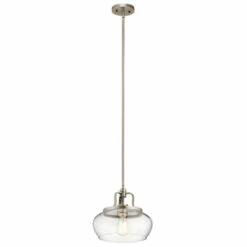 Wholesale 😀 Kichler Lighting Davenport Collection 1-light Antique Pewter Pendant/Semi-Flush Mount 😍