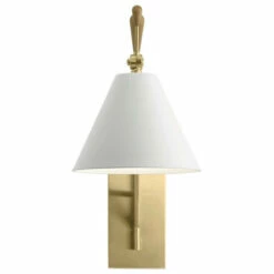 Brand new 😉 Kichler Lighting Kichler Finnick 20 Inch 1 Light Wall Sconce With A White Shade In Champagne Gold And Natural Maple 💯 -Kichler Lighting Shop unnamed file 2025